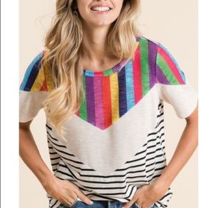 Multi color vivid top